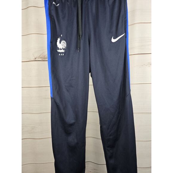 Nike France Rare Football Soccer Training Jogger Pants Preowned SZ M W Pock #B10 - Picture 3 of 7